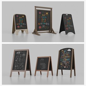 3D Customizable Compact &amp; Versatile Chalkboard Signs