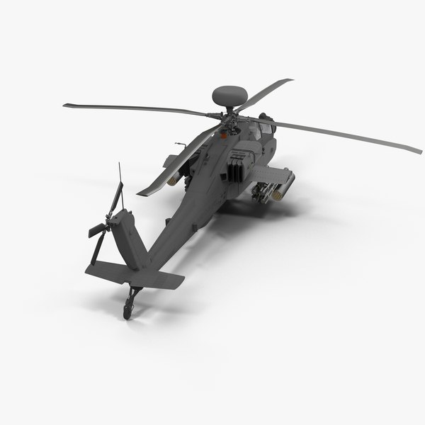 3d model ah64e apache longbow helicopter