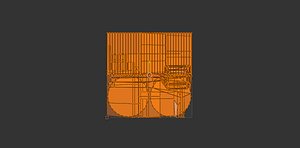 3D wooden spetual set 2 model
