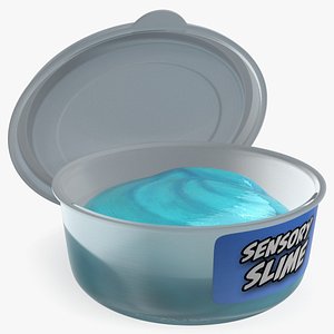 Pot Blue Toy Slimes 3D