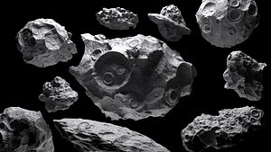 3D model Asteroids BUNDLE