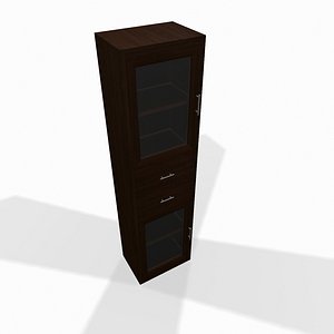 3d 3ds narrow wooden shelf