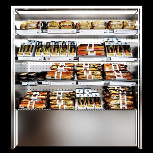 Shelves sandwiches and packed lunches 2