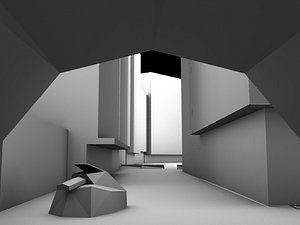 A lowpoly city game level