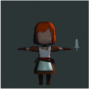 3D model dodo anime girl