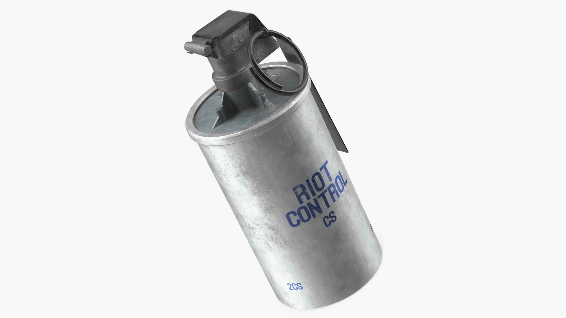ABC M7A2 Riot Control CS Grenade Old 3D model preview