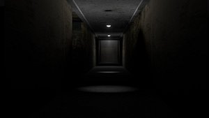 3d underground tunnel  Hallway 3D model