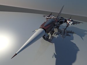 3D Sci-Fi AirFighter V1 - High Poly
