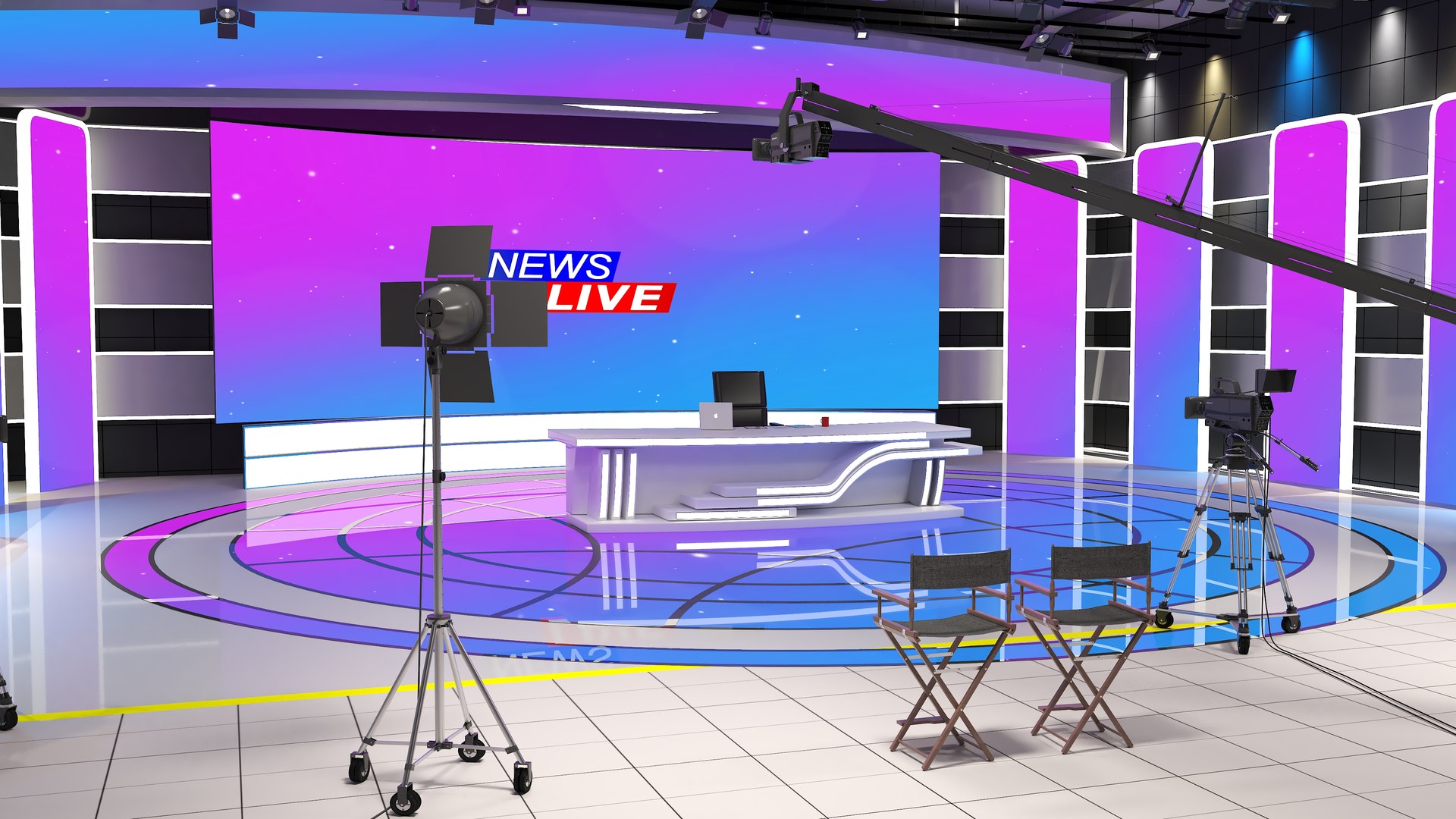 News Broadcast Studio Set 3D model https://p.turbosquid.com/ts-thumb/OI/kVoaBh/En/newsbroadcaststudioset2/jpg/1743672877/1920x1080/fit_q87/6d7554dbf979fd4cfb126f9eb38688900897989c/newsbroadcaststudioset2.jpg