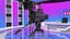 News Broadcast Studio Set 3D model