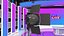 News Broadcast Studio Set 3D model