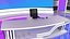 News Broadcast Studio Set 3D model