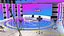 News Broadcast Studio Set 3D model