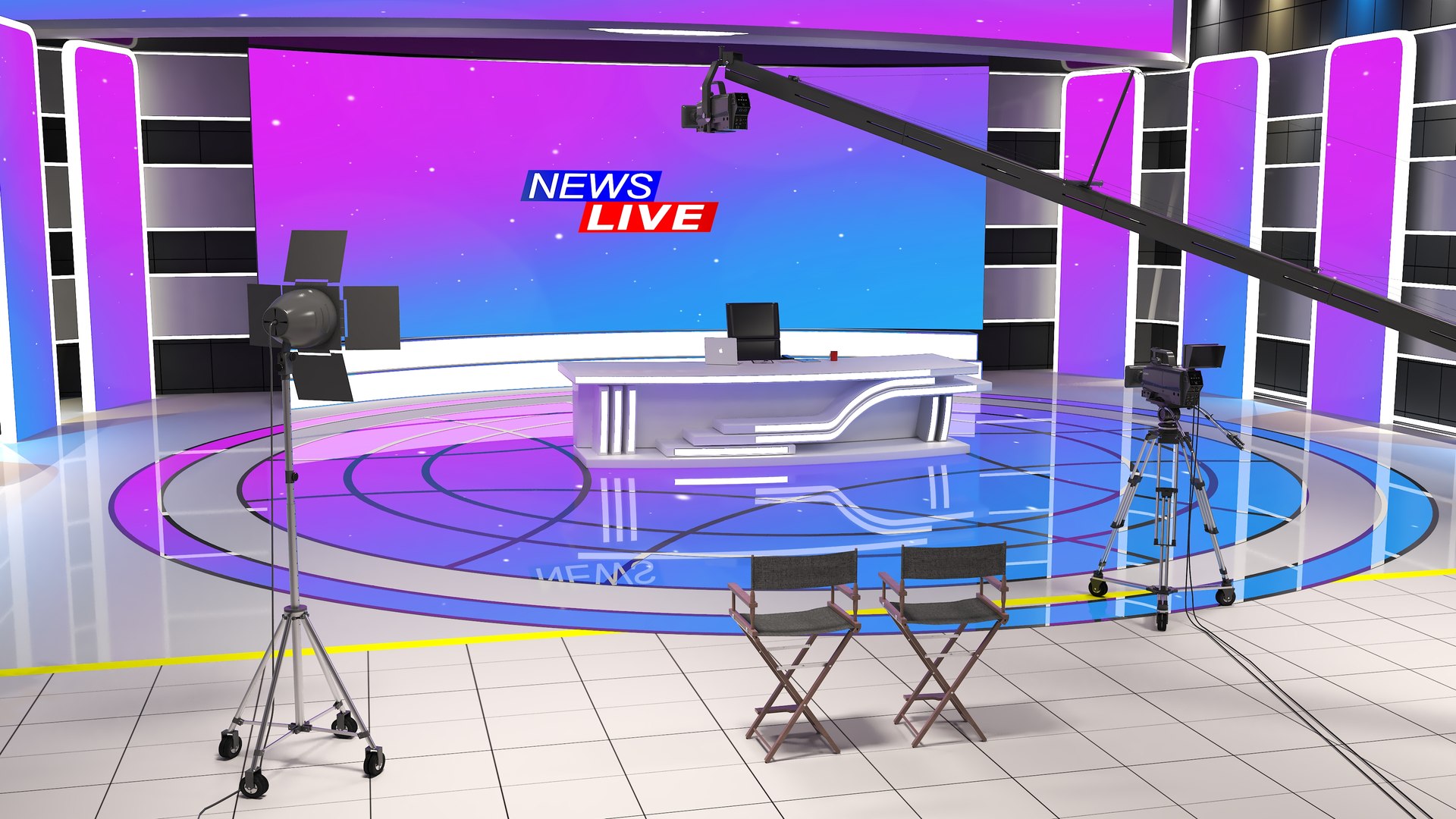 News Broadcast Studio Set 3D model https://p.turbosquid.com/ts-thumb/OI/kVoaBh/uz/newsbroadcaststudioset30/jpg/1743672954/1920x1080/fit_q87/b9a04bf945114771c4975cb92ecef570c9d87d70/newsbroadcaststudioset30.jpg
