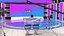 News Broadcast Studio Set 3D model
