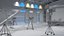 News Broadcast Studio Set 3D model