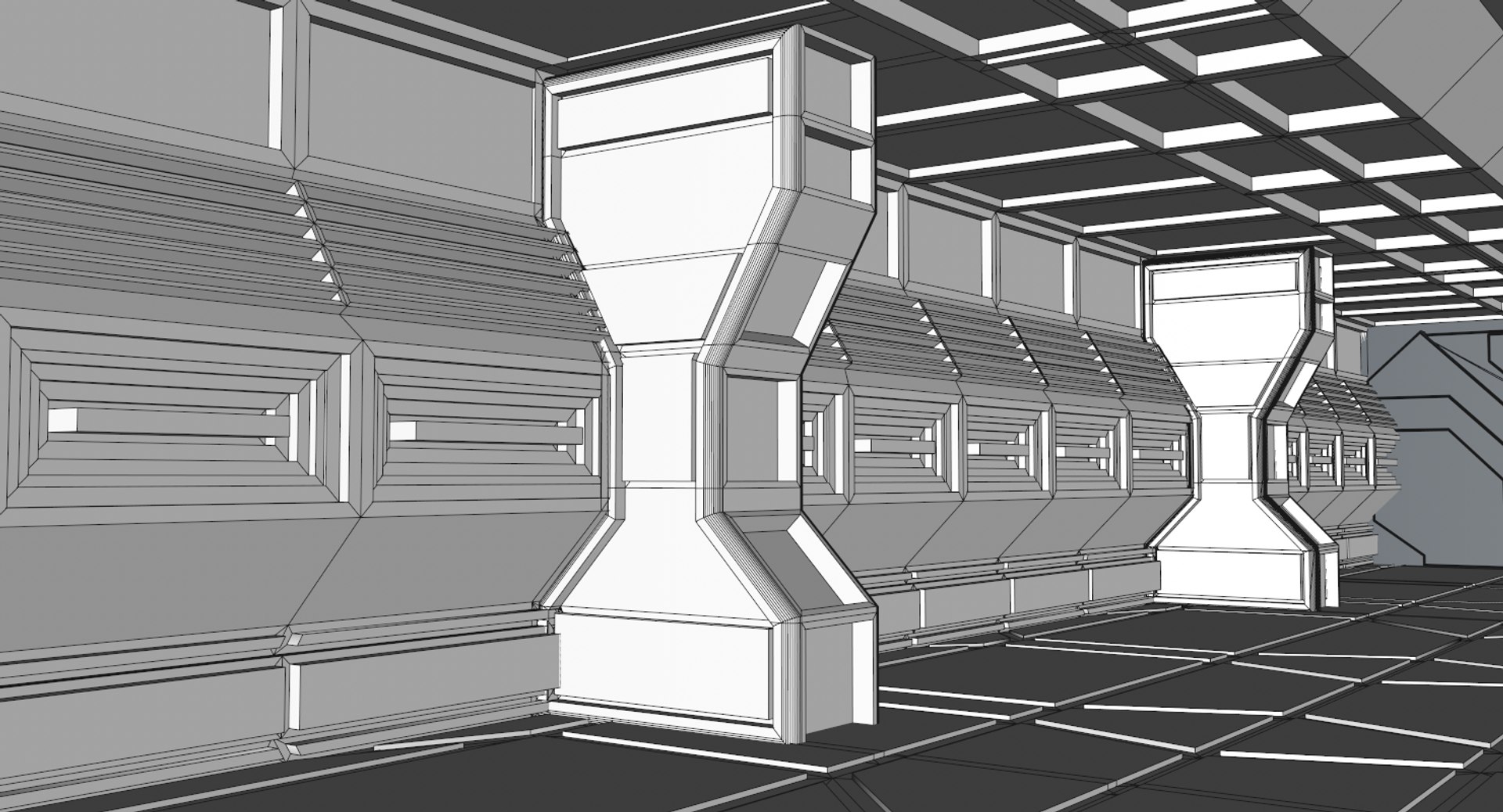 Sci Fi Interior 3D Model - TurboSquid 1483075