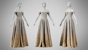 3D Dress 08 Grullo With Design model