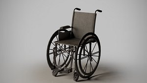 Low Poly Wheelchair 3D