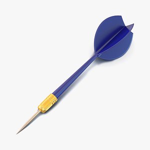 3d model dart needle 2 blue
