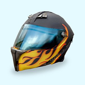 Motorcycle helmet custom 3D model