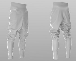 puffer pants - trousers 3D model