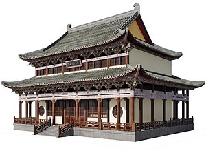 3D model Japanese Temple Pavilion