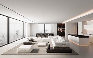 3D model Modern living room