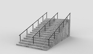 Stairs Low-poly 3D model 3D model