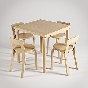 3d artek chair 65 table