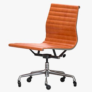 3D Herman Miller Eames Brown Cognac Leather Office Chair model