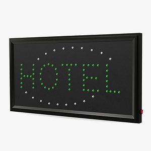 Green Hotel LED Neon Sign OFF