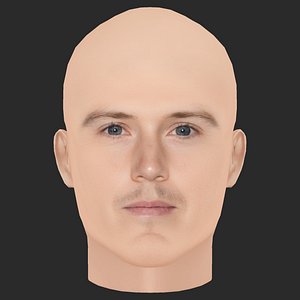 3D model Low Poly Spencer Treat Clark Head