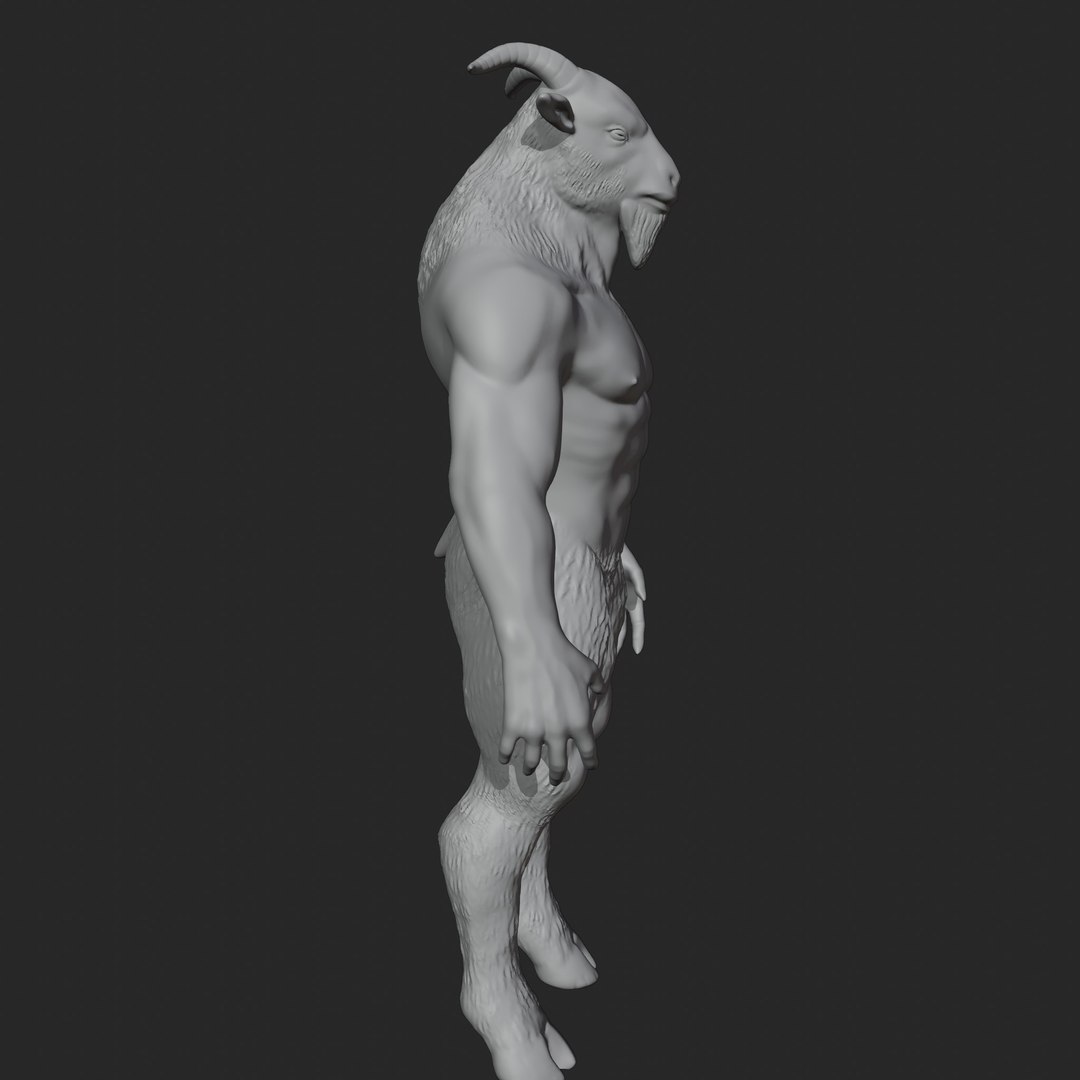 Goatman Creature 3D - TurboSquid 2002732