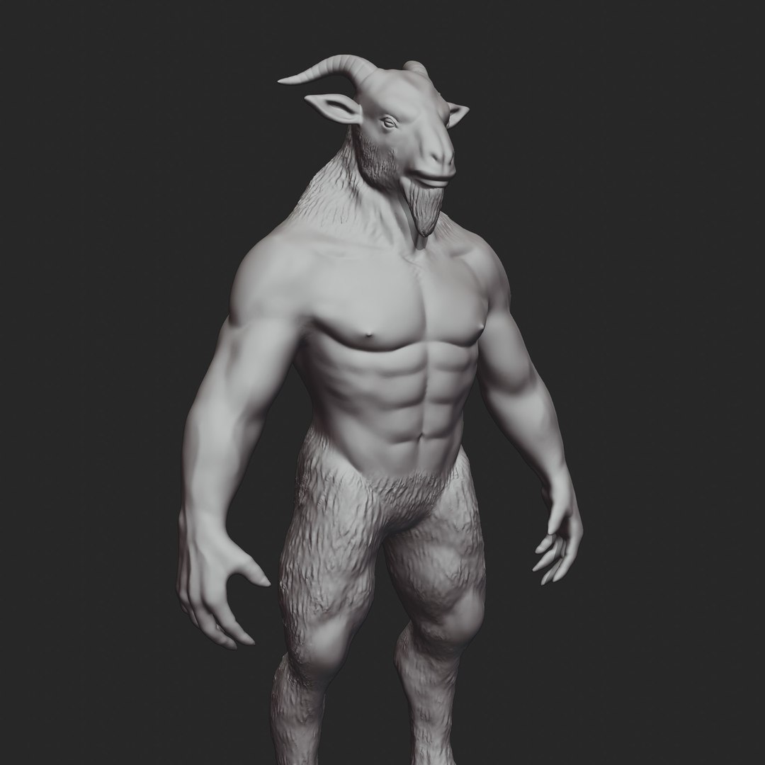 Goatman Creature 3D - TurboSquid 2002732