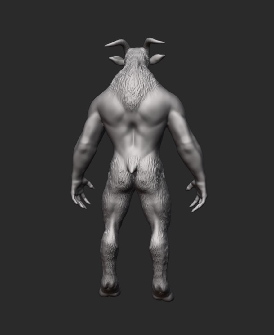 Goatman Creature 3D - TurboSquid 2002732