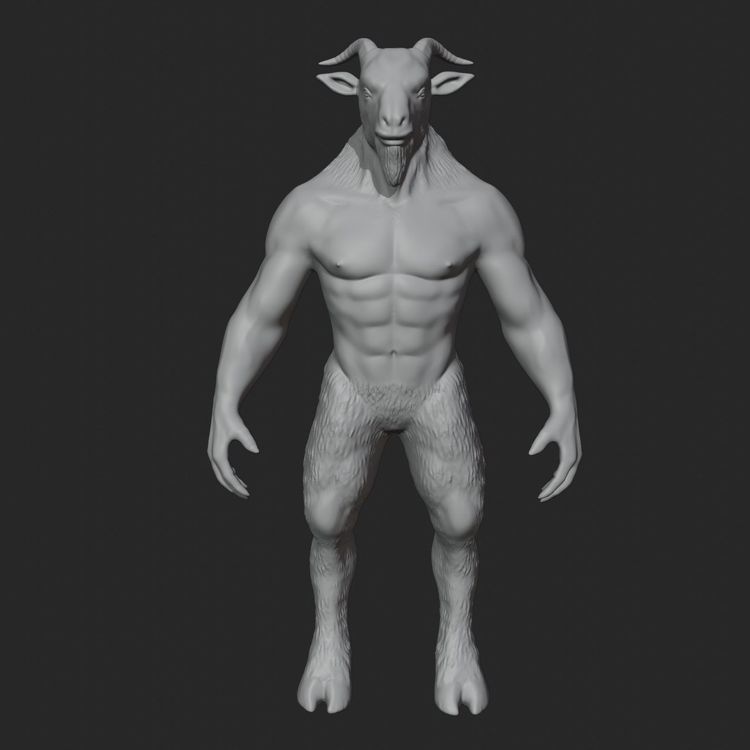 Goatman Creature 3D - TurboSquid 2002732