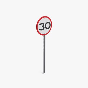 Speed Limit Road Sign 30