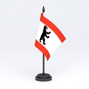 3D Table Flag Berlin model