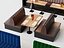 Combinaison de banquettes multicolores pour restaurant moderne