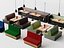 Combinaison de banquettes multicolores pour restaurant moderne