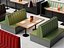 Combinaison de banquettes multicolores pour restaurant moderne