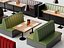 Combinaison de banquettes multicolores pour restaurant moderne