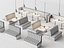 Combinaison de banquettes multicolores pour restaurant moderne