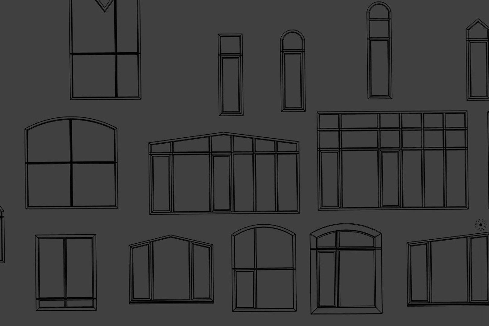 Windows Glass Interior Dxf