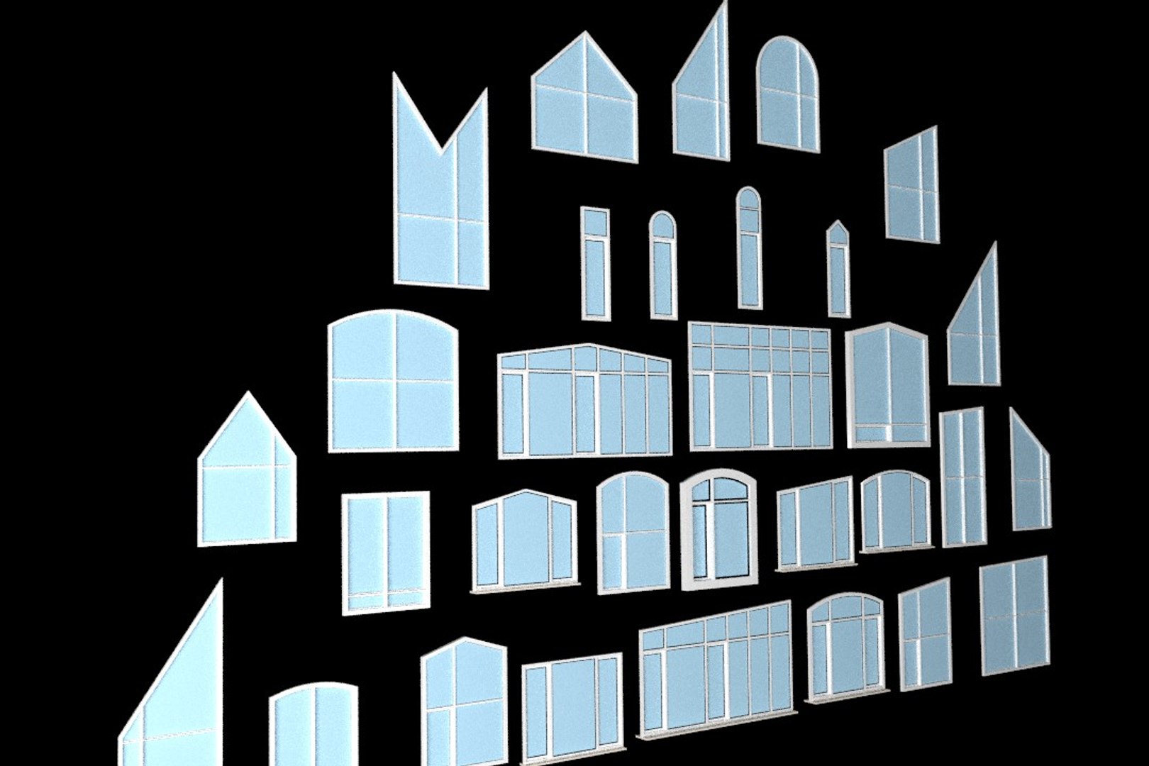 Windows Glass Interior Dxf