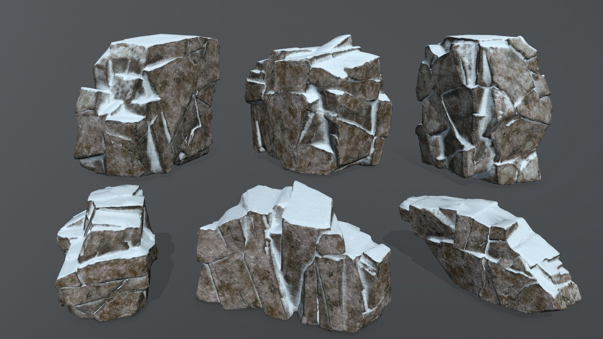 Snow Rocks 3D Model - TurboSquid 1823439
