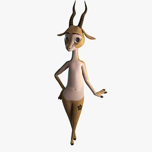 3D model Stylized DeerRigged