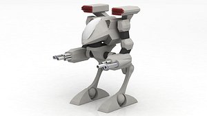 army mech warrior robot 3D