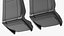 Car Front Seat Set Two Pieces Gray Black